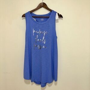 NWT Lane Bryant Swing Shirt Tank Top Plus Purple Purpose Fuel Passion Sz 14 16